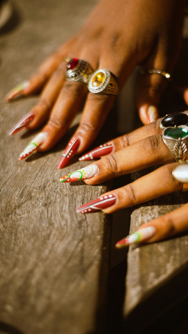 Hand-painted nails